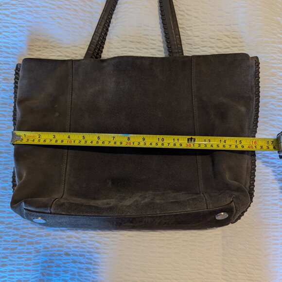 All Saints Suede Tote Bag - Gray/Tan - Picture 7 of 11